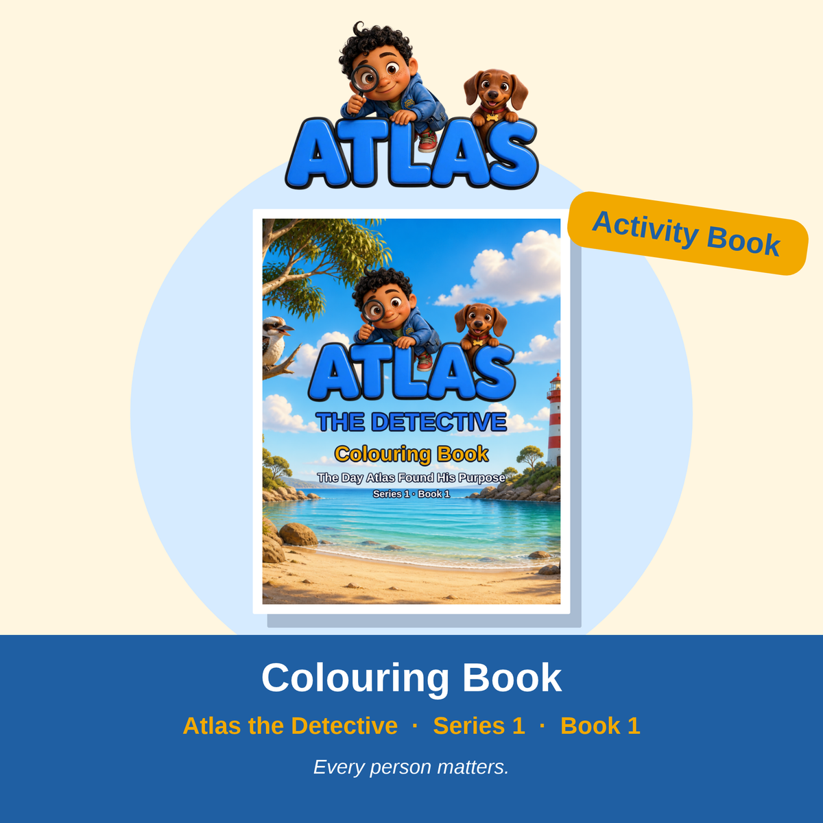 Atlas the Detective Book 1 Colouring Book